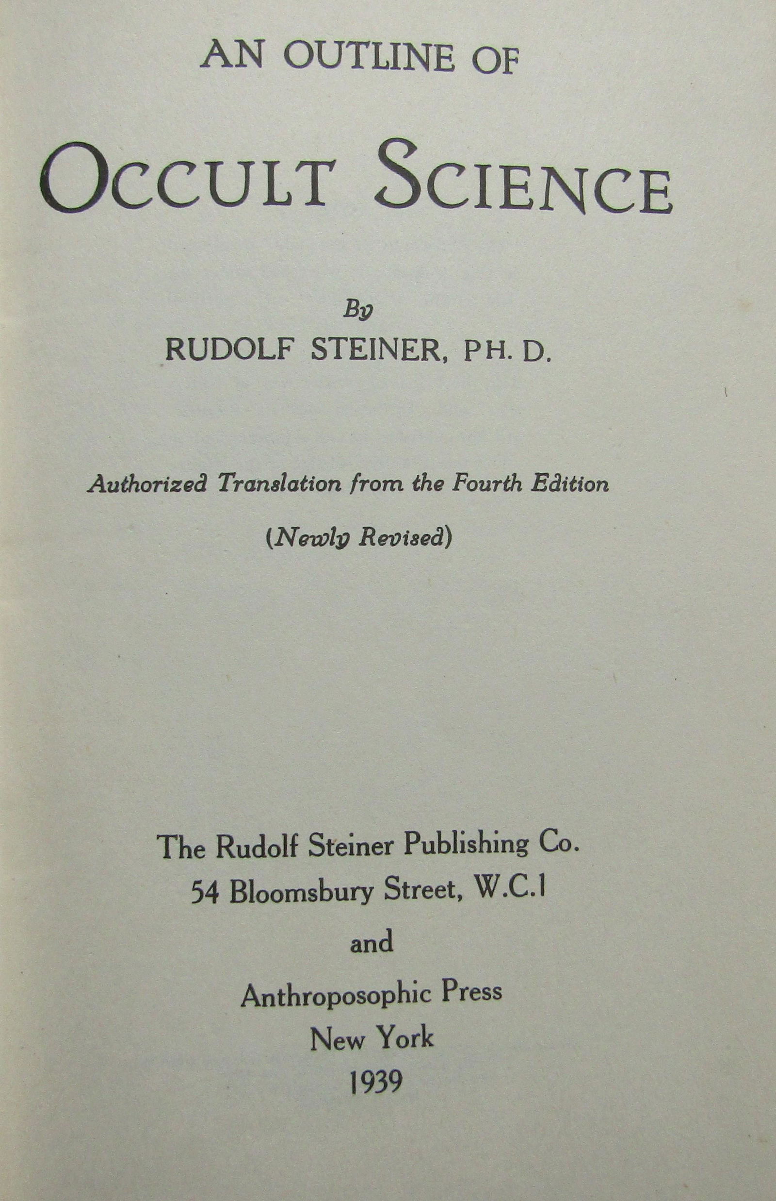 An Outline of Occult Science (1 of 4)