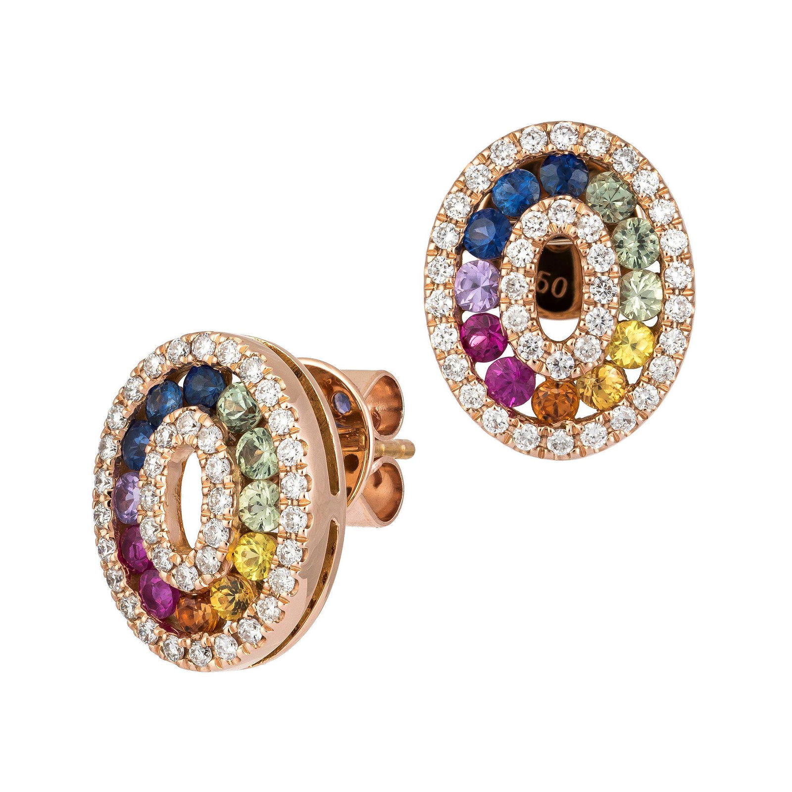 Fashion Diamond White 18k Gold Earrings for Her (1 of 5)