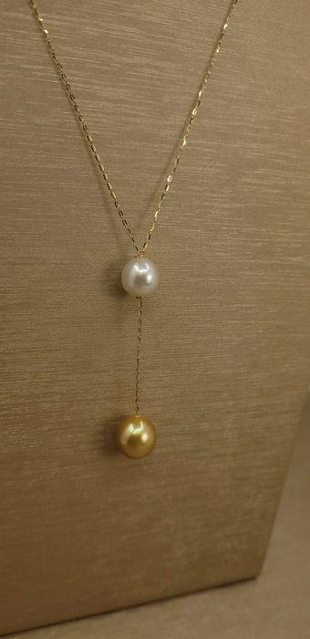 10x13mm Golden and White South Sea Pearls - 18 kt. (1 of 8)