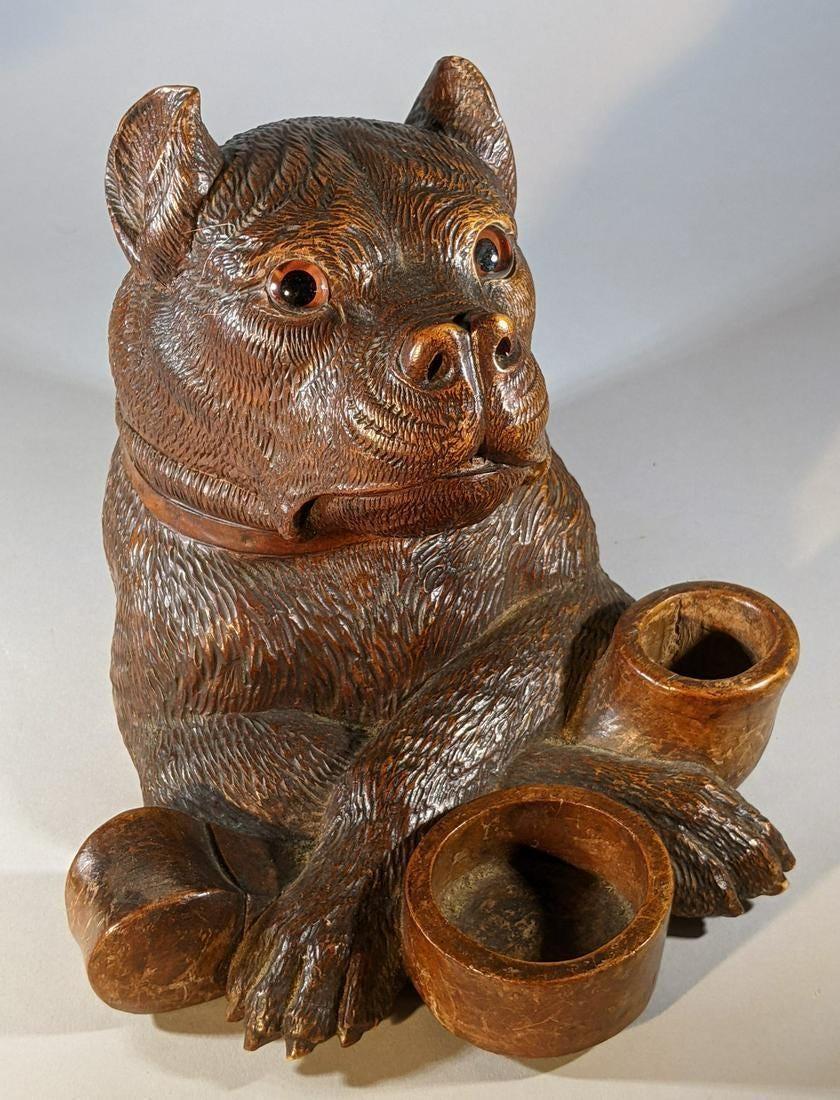 Large Black Forest Bull Mastiff Dog Head Box (1 of 5)