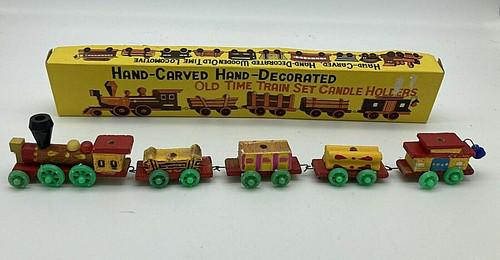 1960's HAND-CARVED HAND-DECORATED OLD TIME TRAIN SET (1 of 6)