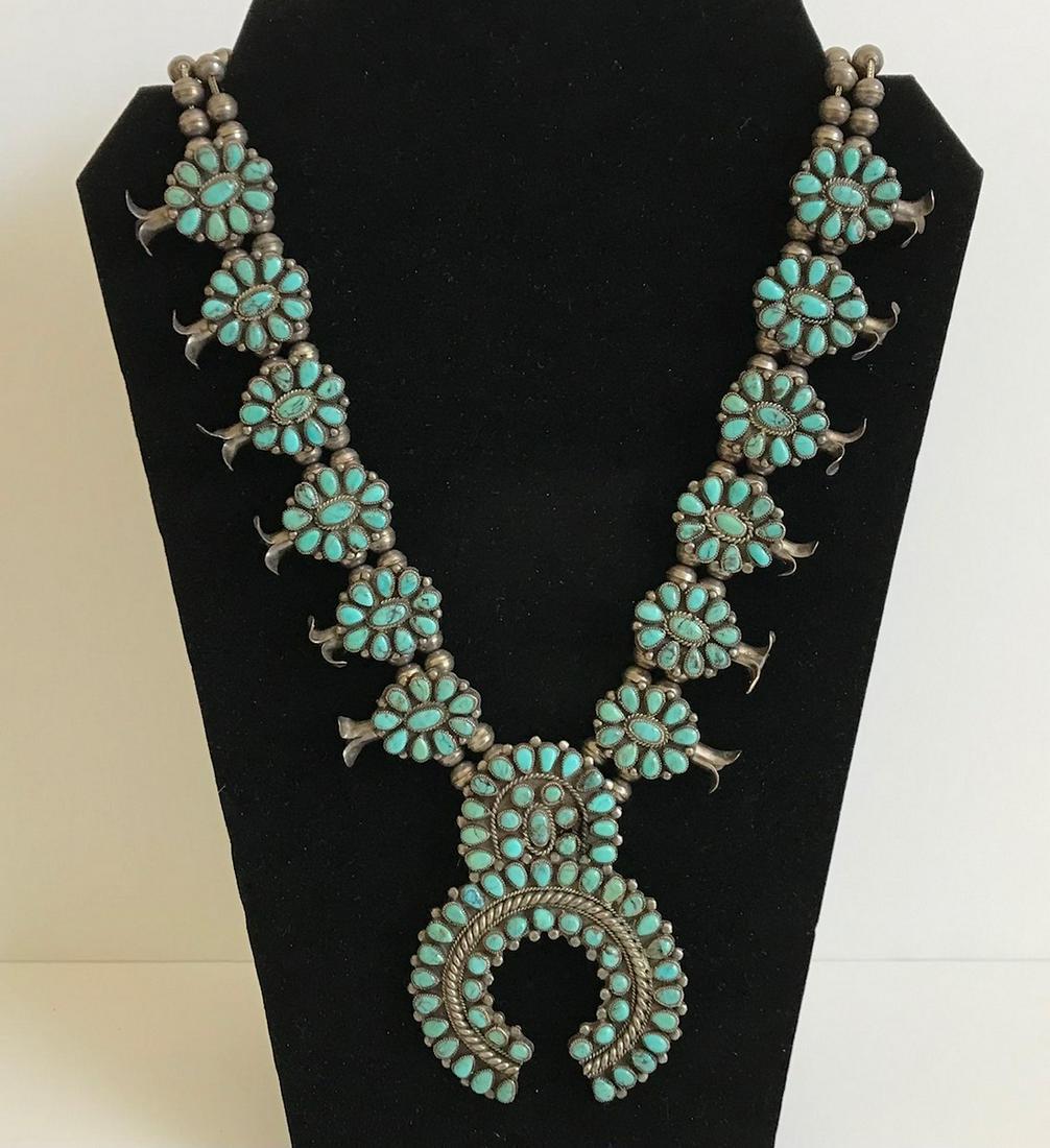 Native American Squash Blossom Necklace (1 of 4)