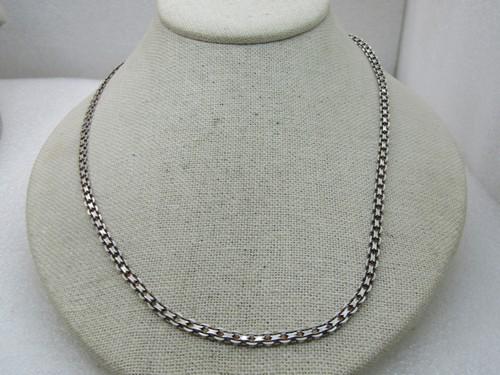 Vintage Sterling Silver Woven Chain Necklace 24",  3.5 (1 of 5)