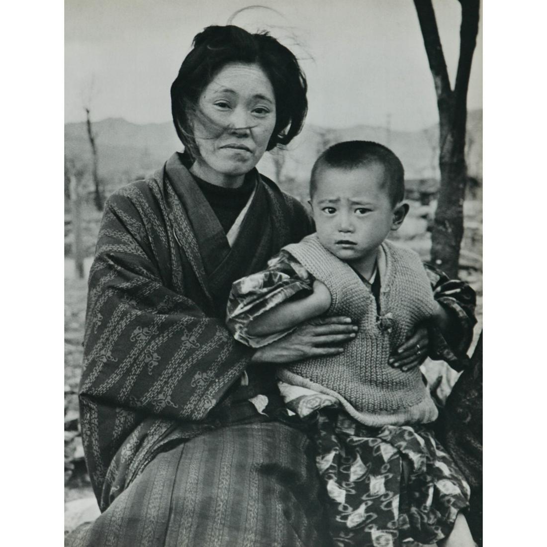 ALFRED EISENSTAEDT - Mother & Child at Hiroshima: Artist: ALFRED EISENSTAEDT Print Title: Mother & Child at Hiroshima Depicting the wasteland of Hiroshima, this is one of Eisenstaedt's most poignant photos. The American B-29 Superfortress Enola Gay d