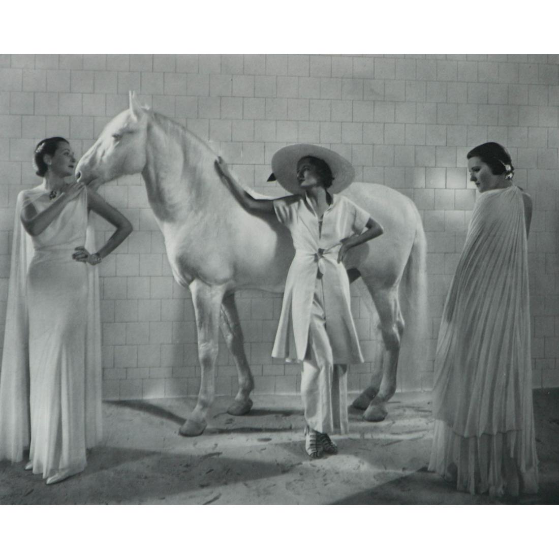 EDWARD STEICHEN - Vogue, Fashion: White. 1935: Artist: EDWARD STEICHEN Print Title: Vogue, Fashion: White. 1935 Medium: Sheet-fed Gravure Printing Date: 1960's Printed in Switzerland Image Size approx: 6 x 7.5 inches Edward Jean Steichen (1879-197