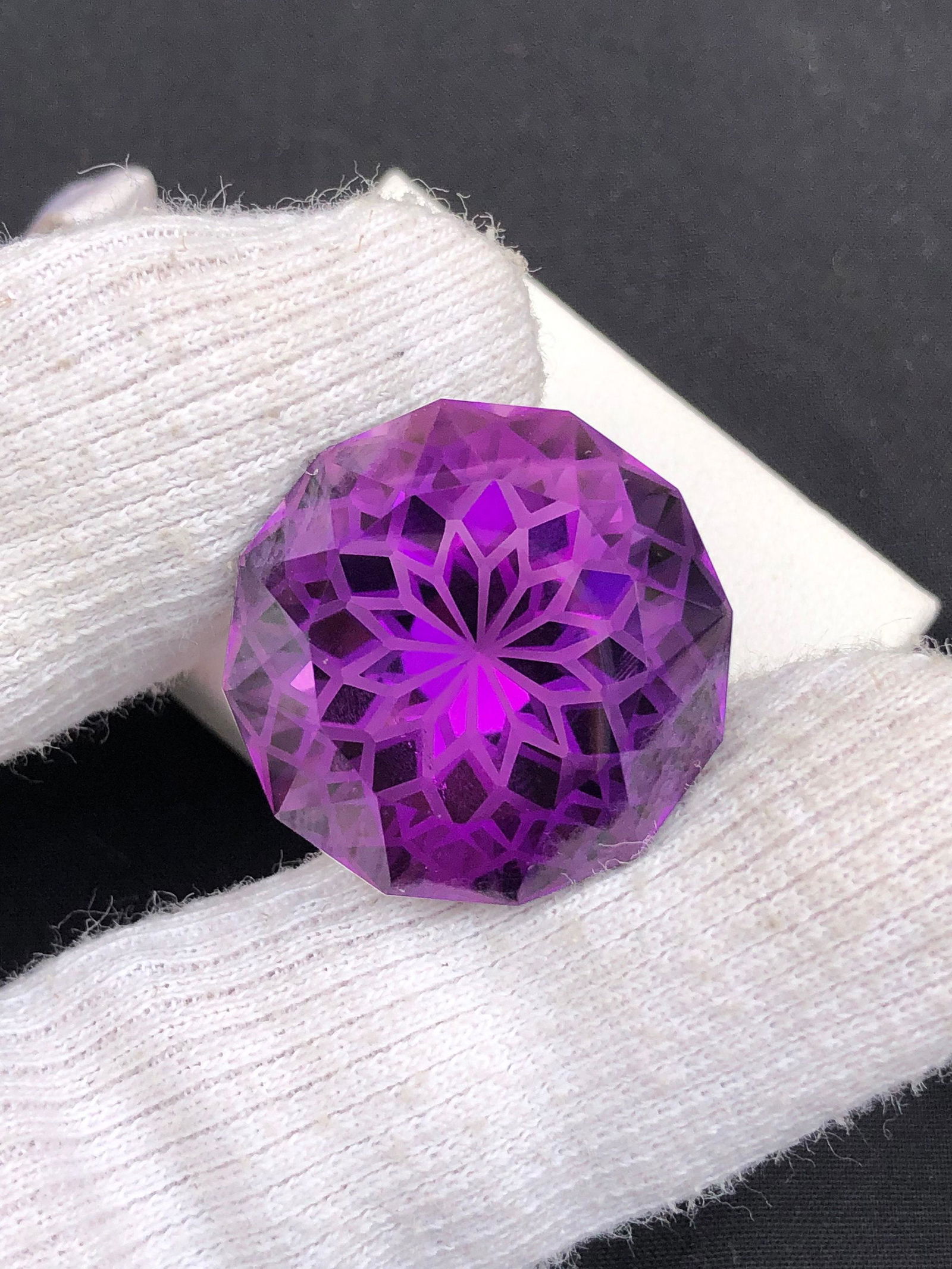 Amethyst Gemstone Amethyst Rose Cut Ring Jewelry Size (1 of 4)