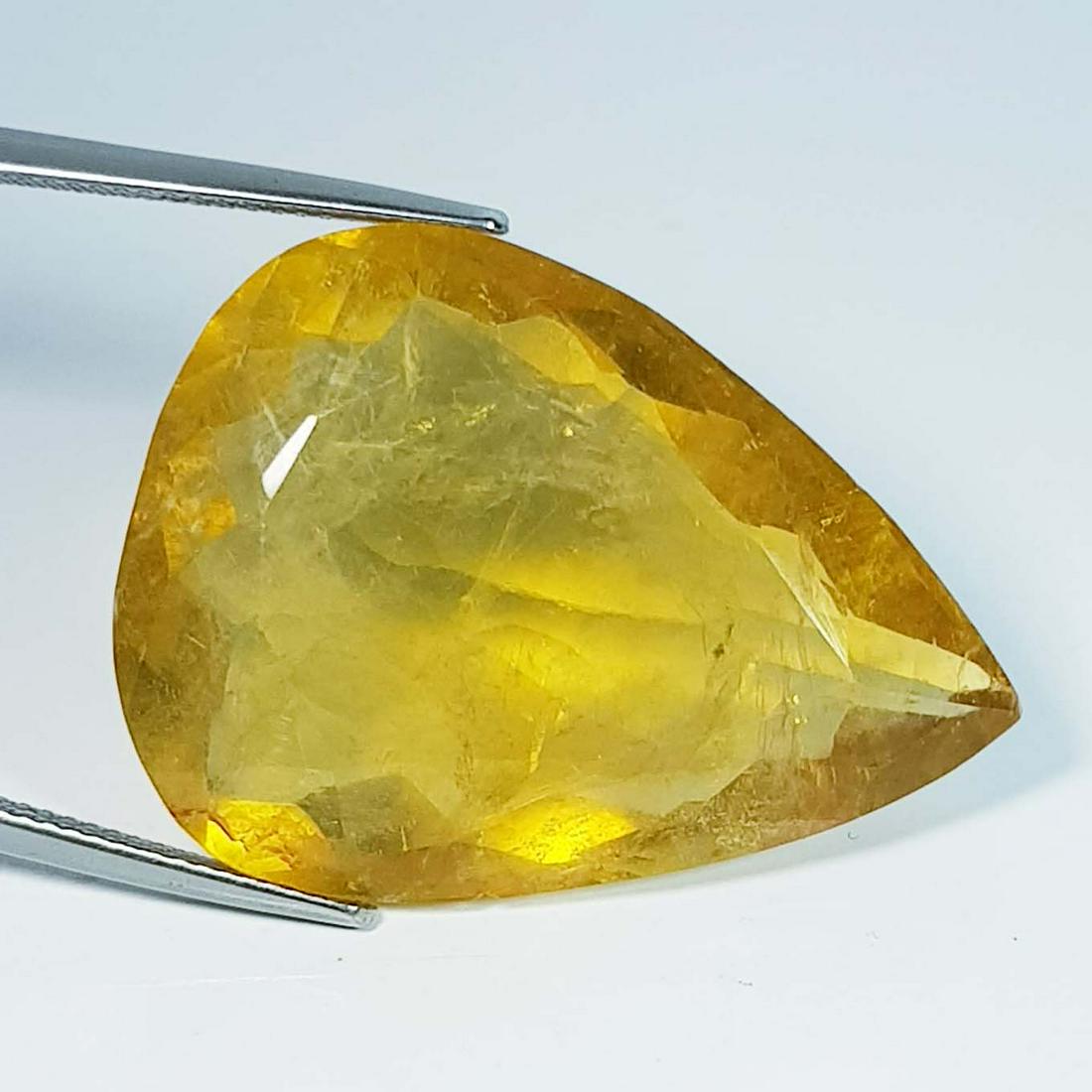 67.85 Ct Natural Fluorite Pear Cut (1 of 4)