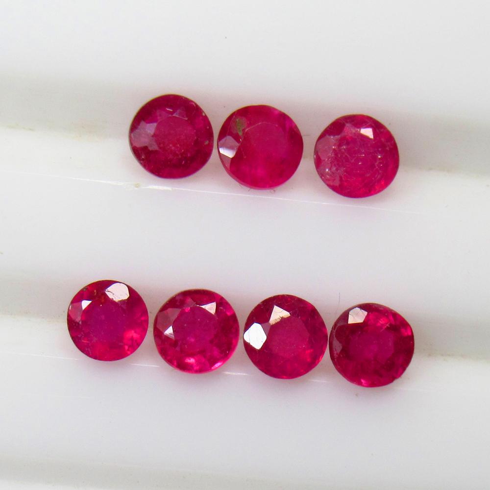 2.10 Ct Natural 7 Mozambique Red Ruby Jewellery Set (1 of 2)