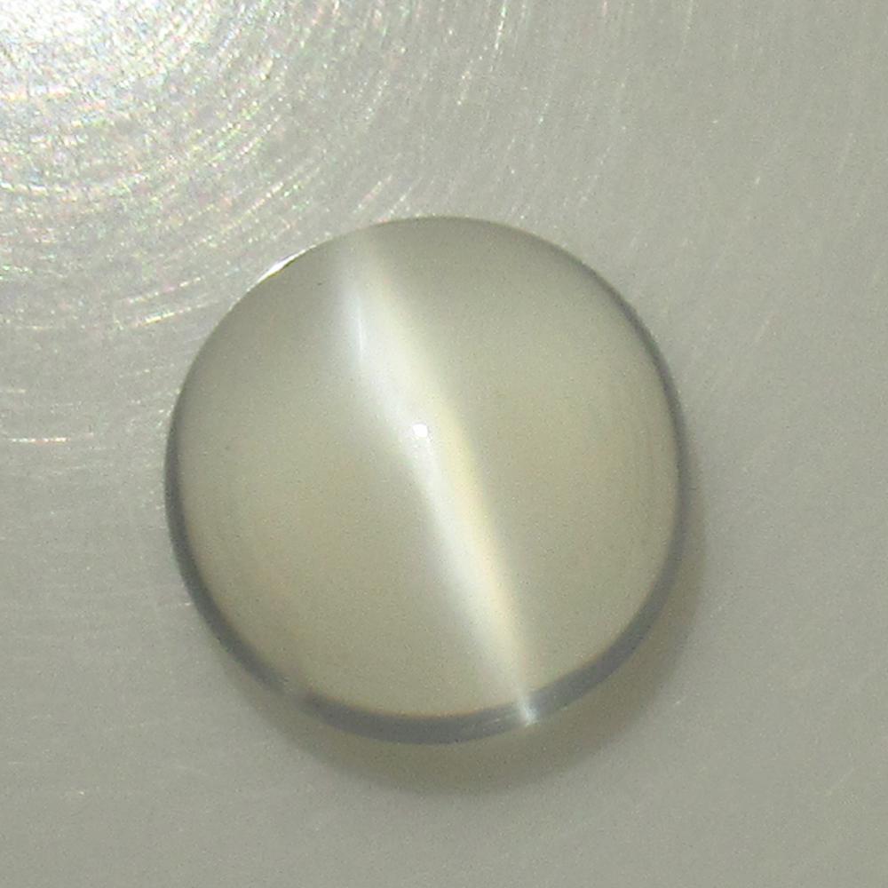 3.60 Ct Natural Moonstone Round Cab: No Reserve! Title: 3.60 Ct Natural Moonstone Round Cab Stone Clarity: Semi-Transparent Gemstone: Natural Moonstone Carat Weights: 3.60 Size/Dimensions: 9.80 x 9.80 x 5.50 mm Additional Info: Nice Roun