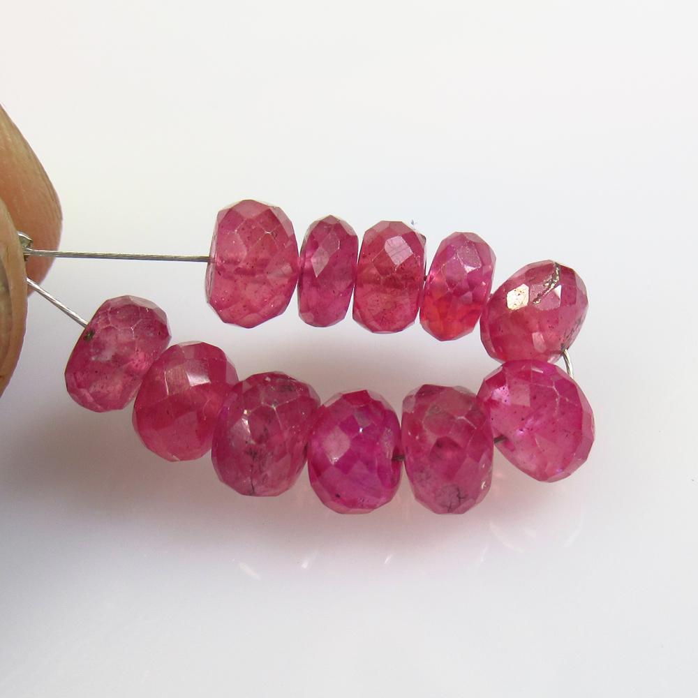 18.47 Ct Natural 11 Mozambique Red Ruby Round Beads (1 of 2)