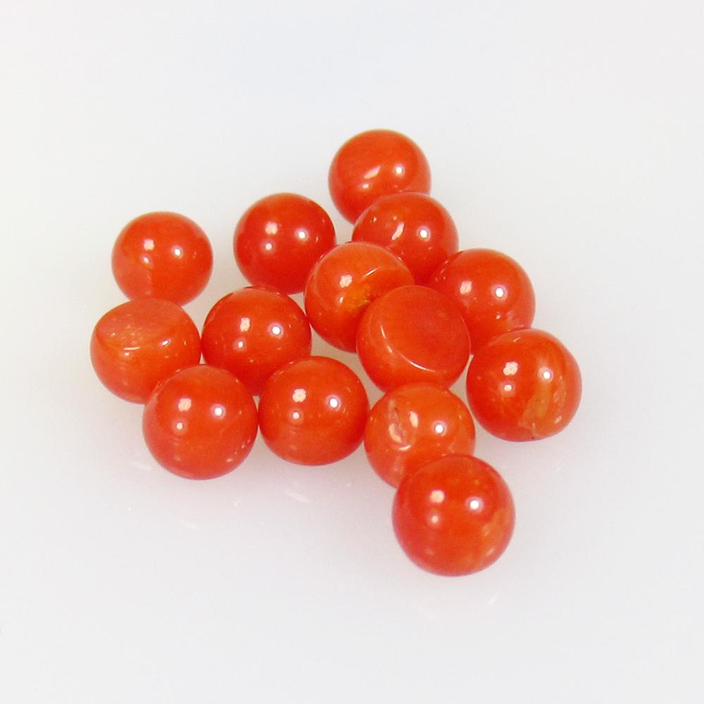 4.01 Ctw Natural 14 Italian Red Coral Round Set (1 of 2)