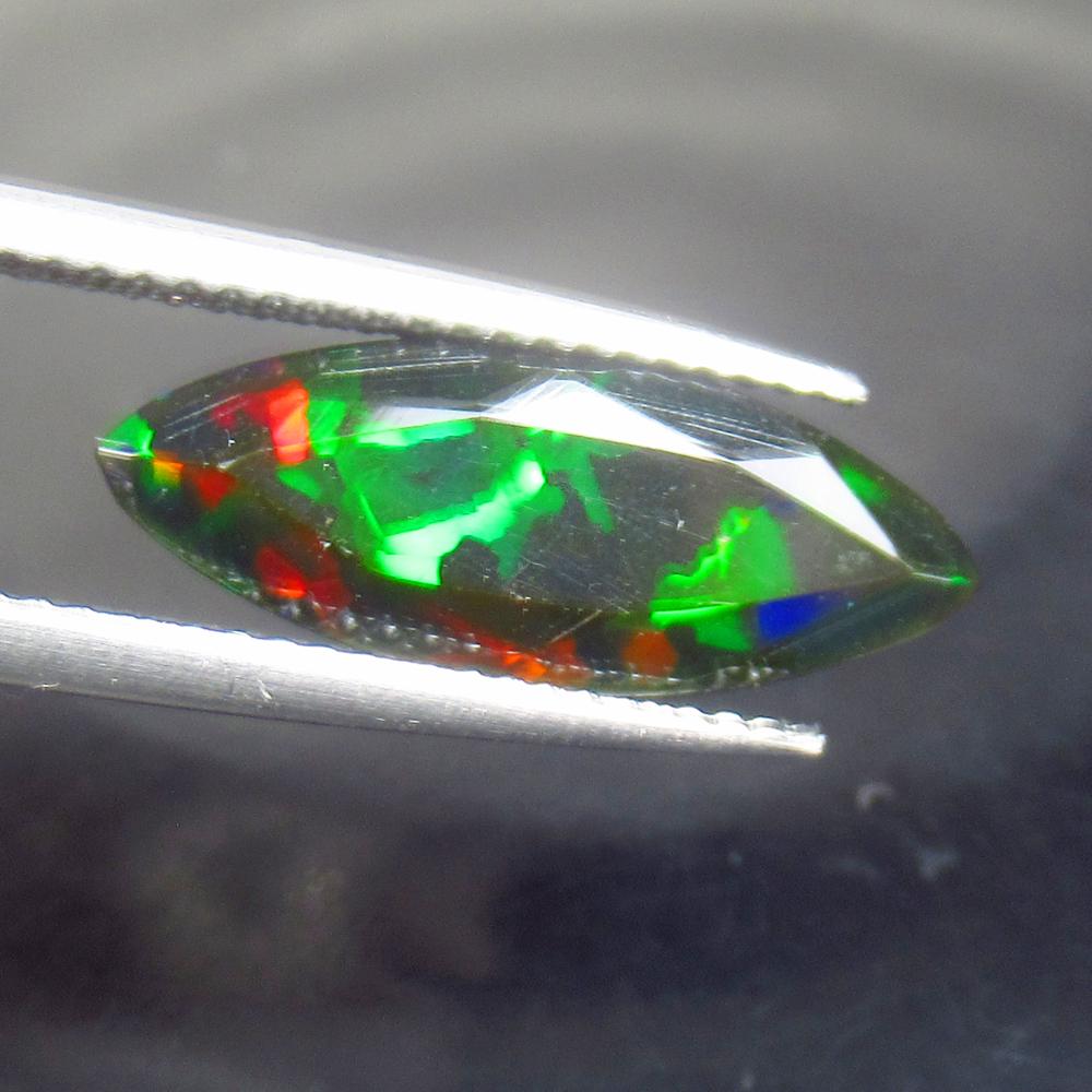 2.51 Ctw Natural Ethiopian Black Fire Opal Marquise Cut: No Reserve! Title: 2.51 Ctw Natural Ethiopian Black Fire Opal Marquise Cut Stone Clarity: Translucent Gemstones: Black Opal Carat Weights: 2.51 Size/Dimensions: 18.70 x 7.10 x 5.00 mm Additional Infor