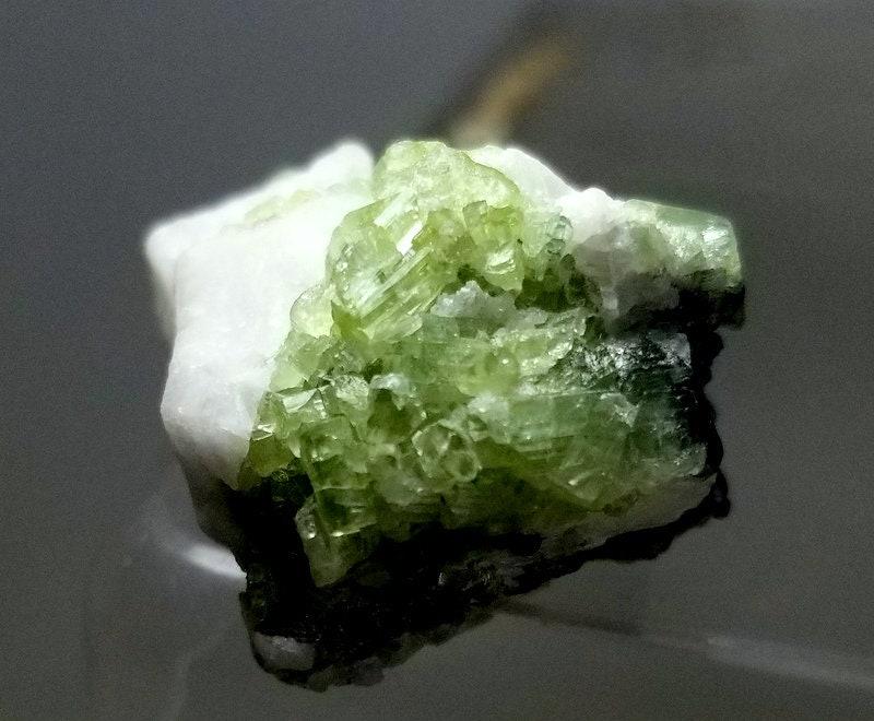 22 Grams Very Beautiful Natural Green Tourmaline Bunch (1 of 9)
