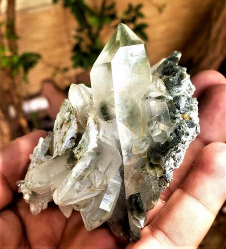 Green Chlorine Quartz Crystal Specimen - 135 Grams (1 of 4)