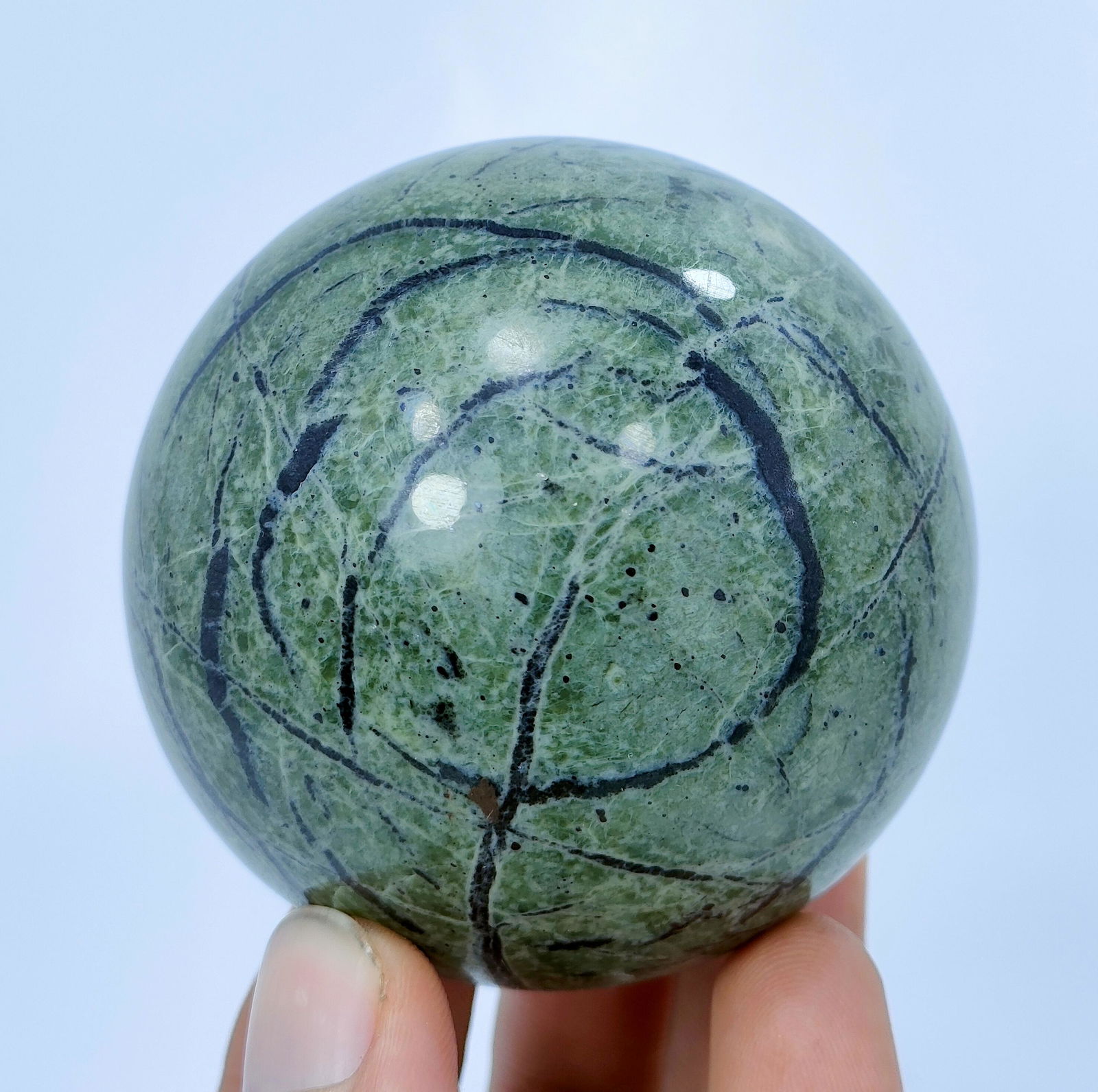 1682 CTs Top Quality Hand Made Cobra Jasper Sphere: Title: 1682 CTs Top Quality Hand Made Cobra Jasper Sphere Treatment: Natural Carat Weights: 1682 Carats Size/Dimensions: 60 mm Origin: Pakistan Reserve: $27.00 Shipping: Domestic: Flat-rate of $