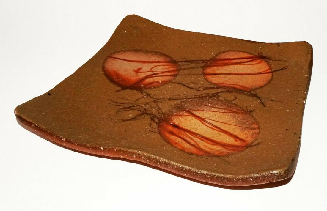 Japanese Bizen Stoneware Plate Isezaki Jun in Box (Mam) (1 of 12)