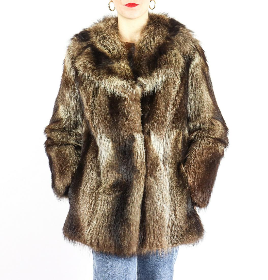 RACCON FUR JACKET - US 12 - EU M (1 of 12)