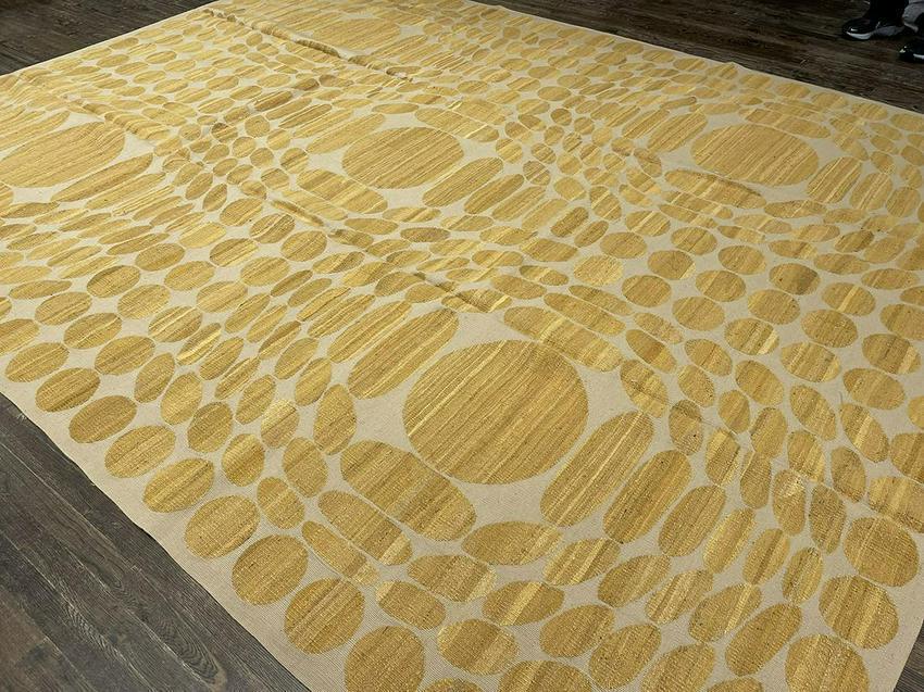 MODERN ART FLATWEAVE Circa MODERN Hand-Woven with (1 of 4)