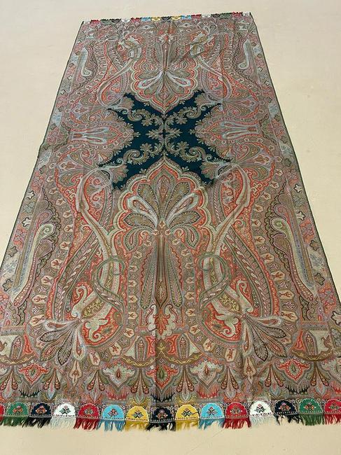 Antique Paisley Shawl 5'0'' X 12'0'', Item # 56230 (1 of 9)