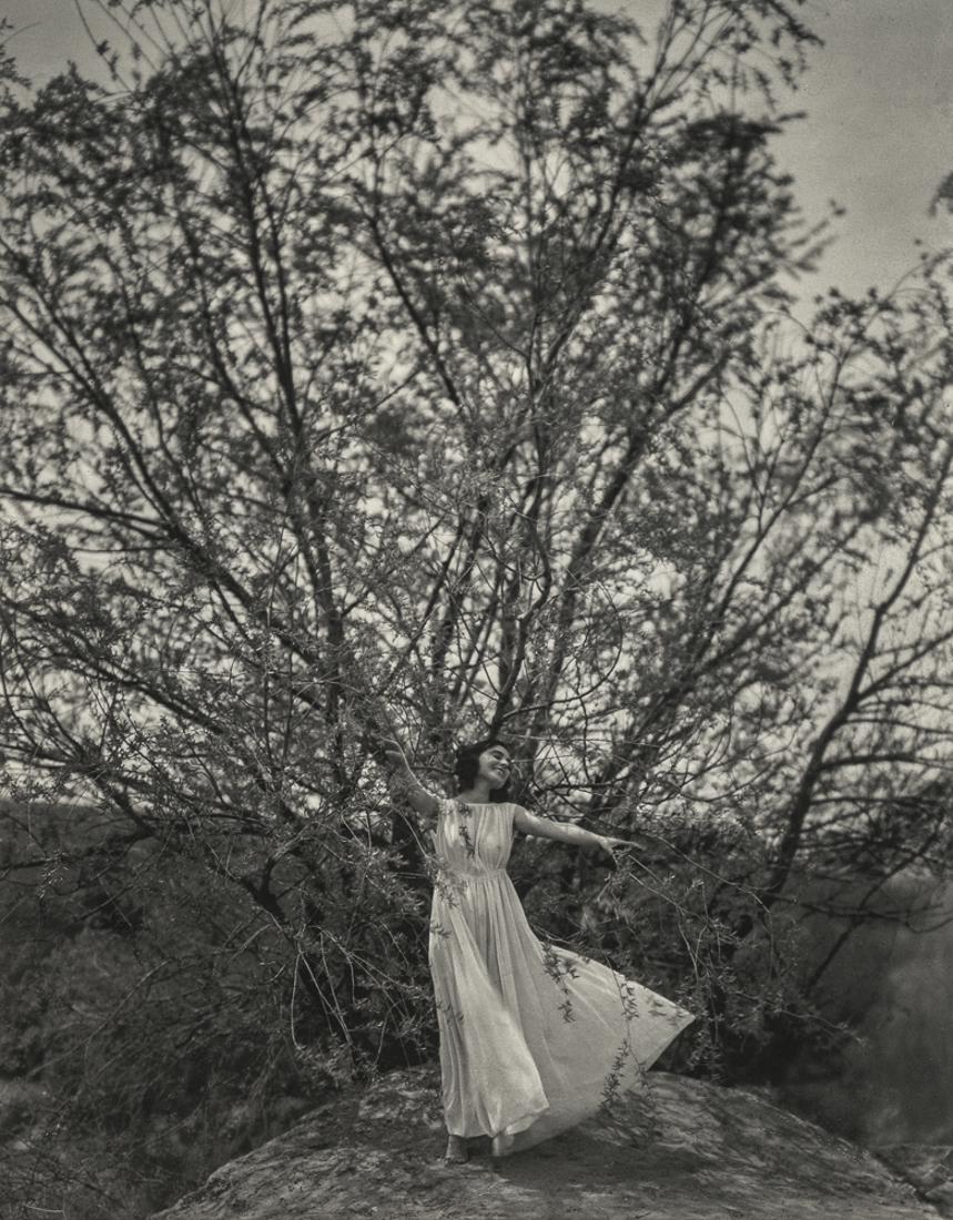 YOUSUF KARSH - Solange Dancing Under Willows, 1938: Title: Solange Dancing Under Willows, 1938 Medium: Photo Litho, 1983, Switzerland Dimensions: 7.6x9.75" Description: Heat Wax Mounted on 11x14" Conservation Board Artist Bio: Yousuf Karsh (1908-2002) 