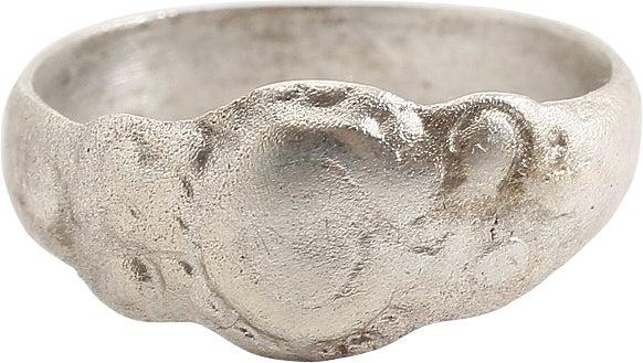 EUROPEAN BETROTHAL RING, 16TH-17th CENTURY, SIZE 8 1/4: During the Renaissance, the act of committing to marriage took place as a formal ceremony with vows, considered sacred and unbreakable, exchanged. A ring was given by the man to the woman to bind the 
