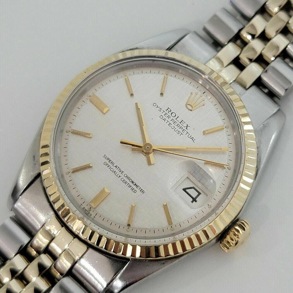 Mens Rolex Oyster Datejust Ref 1601 36mm 14k SS (1 of 12)