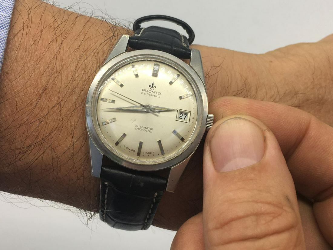 Pronto vintage men wrist watch / Russian antique unisex: Materials Band material: Leather Gold, Stainless steel Pronto vintage men wrist watch. Russian antique unisex white USSR watches. Mens watch. Vintage watch. Military watch. Mens Wrist Watch. Watches f