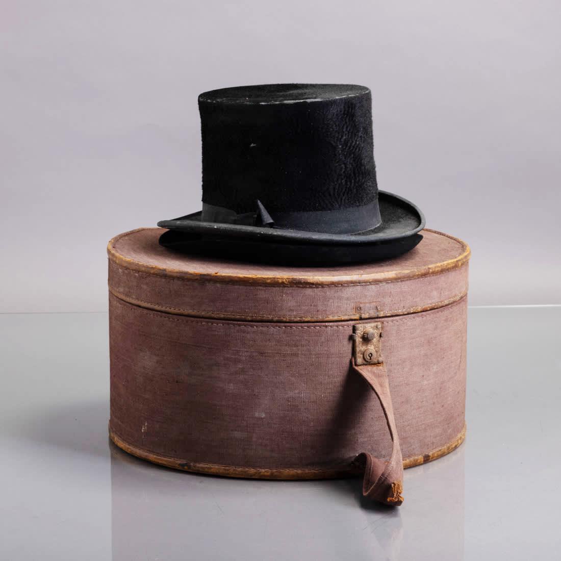 Hat Box with Top Hat and Hat (1 of 1)