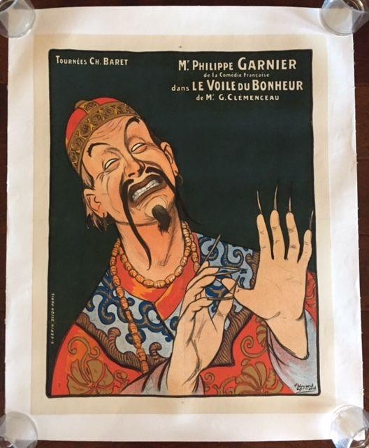 M. PHILIPPE GARNIER - ORIGINAL 1920 FRENCH AD LB POSTER: & M. PHILIPPE GARNIER - ORIGINAL 1920 FRENCH AD LB POSTER - RARE E. GERLLARD ART M. PHILIPPE GARNIER - ORIGINAL 1920 FRENCH AD LB POSTER - RARE E. GERLLARD ART Original 1920 Linen Backed French Advert