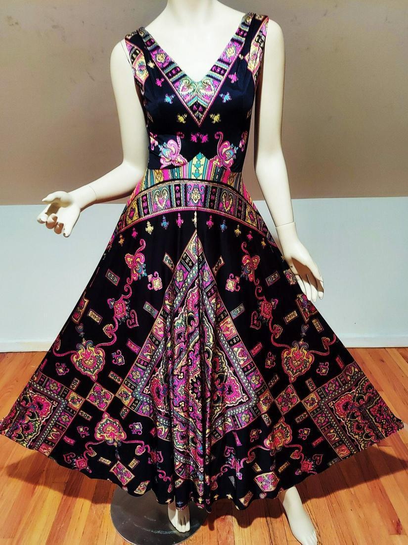 Vtg Boho Chic Trapeze Huge Sweep Circa 1960's (1 of 7)