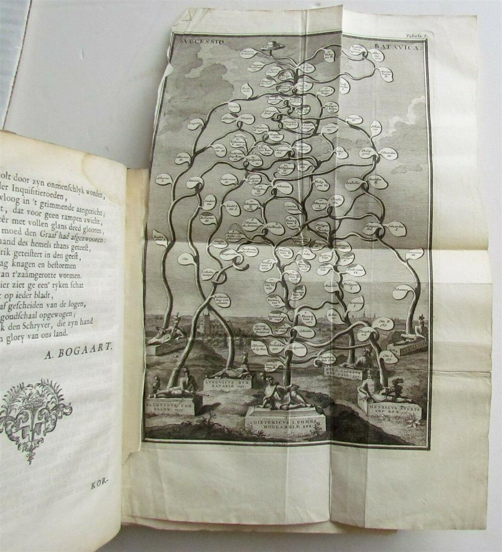 1744 ILLUSTRATED COUNTS of HOLLAND VELLUM BOUND BOOK (1 of 12)