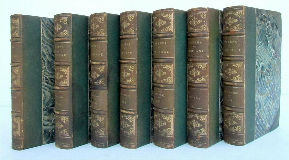1860 7 VOLUMES LIVES of QUEENS of ENGLAND AGNES (1 of 12)