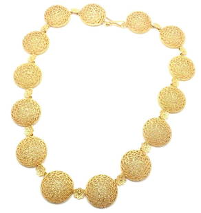 Buccellati Filidoro 18k Yellow Gold Link Necklace: Buccellati Filidoro 18k Yellow Gold Link Necklace Buccellati Filidoro 18k Yellow Gold Link Necklace Product Description About This Piece: This bracelet comes with the box & certificate Metal: 18k