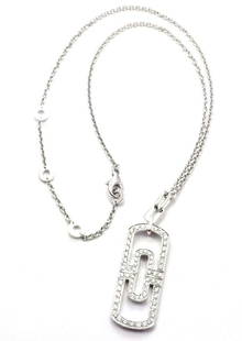 Bvlgari Buglari Parentesi 18k White Gold Diamond: Bvlgari Buglari Parentesi 18k White Gold Diamond Pendant Necklace Bvlgari Buglari Parentesi 18k White Gold Diamond Pendant Necklace Product Description About This Piece: Retail Price: $18,500