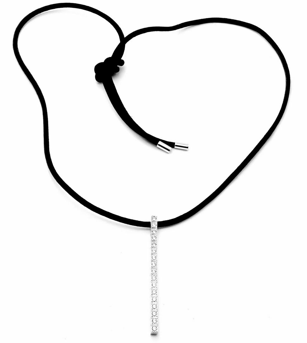 Cartier Lanieres 18k White Gold Diamond Pendant Silk (1 of 12)