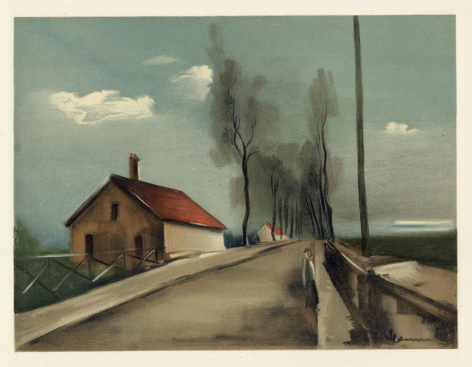 Maurice de Vlaminck "The Brezolles Road" lithograph (1 of 1)