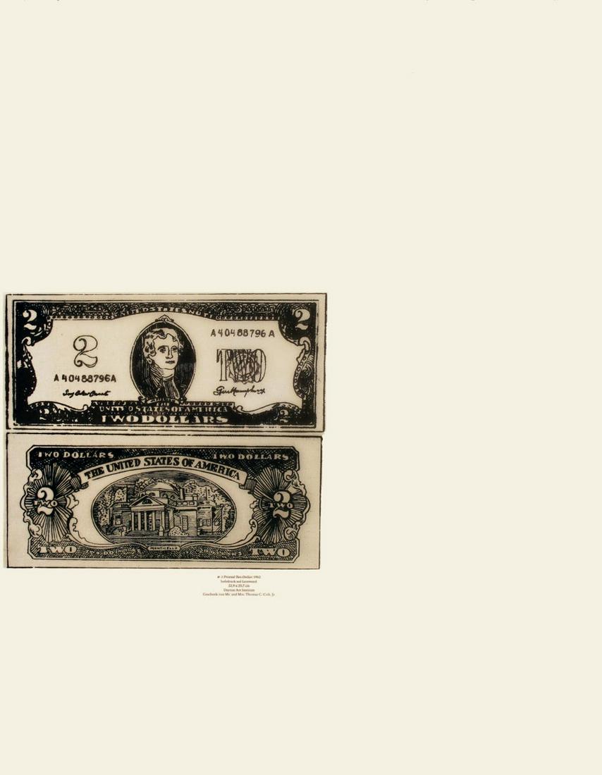 Andy Warhol - #1 Printed Two-Dollar - 1990 Offset (1 of 1)