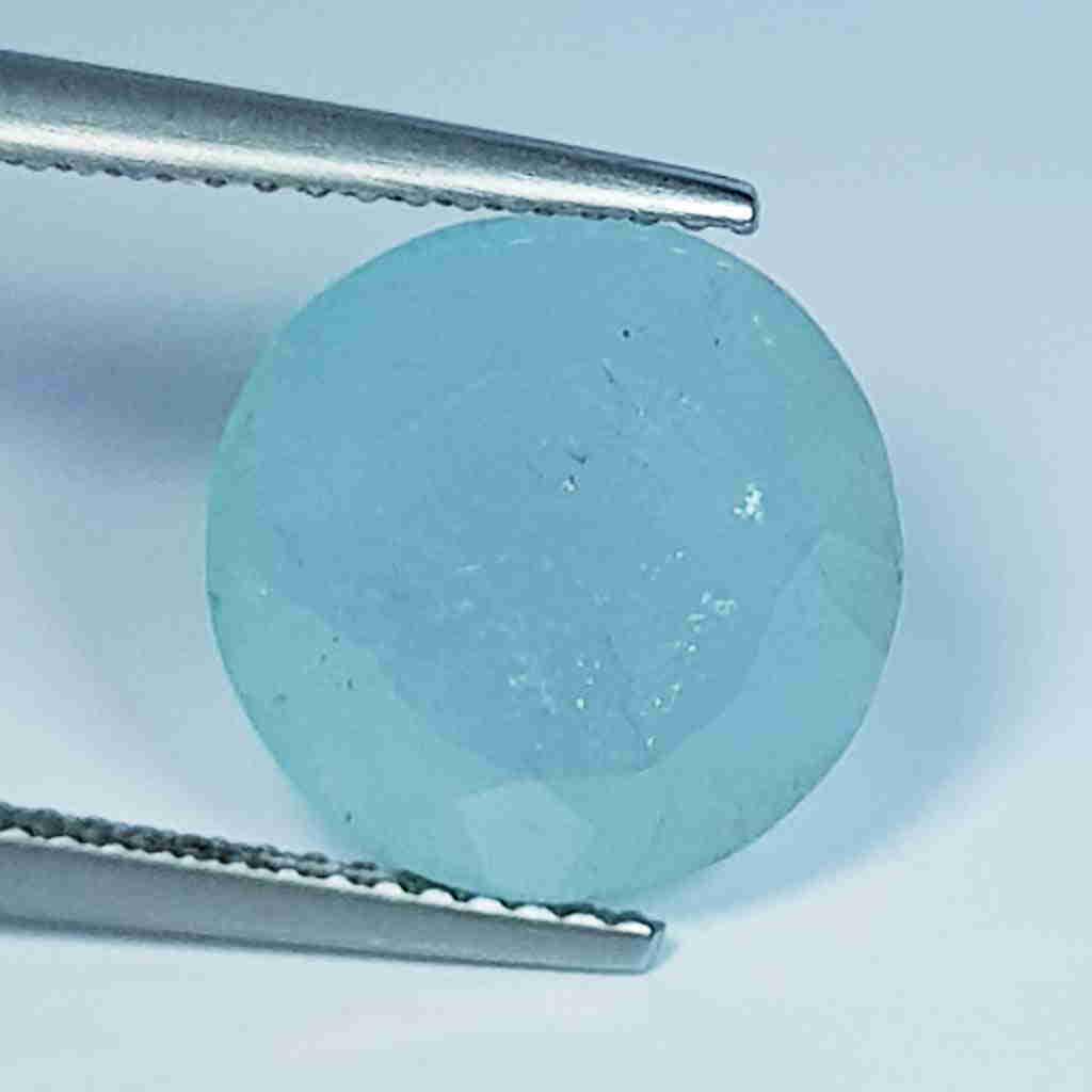 Natural Aquamarine Round Cut 8.13 ct (1 of 4)