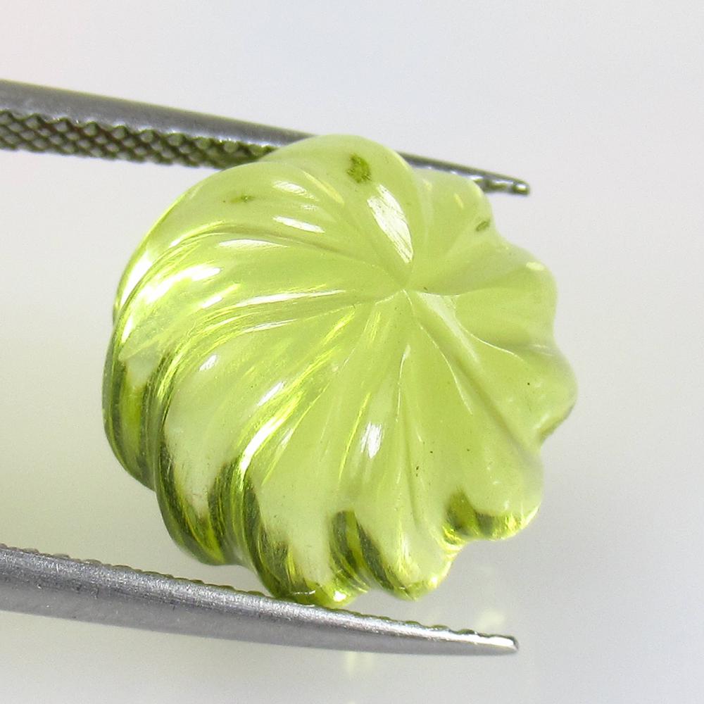 11.30 Ctw Natural Lemon Quartz Laser Carving: No Reserve! Title: 11.30 Ctw Natural Lemon Quartz Laser Carving Stone Clarity: Transparent Gemstone: Lemon Quartz Carat Weights: 11.30 Size/ Dimensions: 14.10 x 14.10 x 8.20 mm Additional Info: Good L