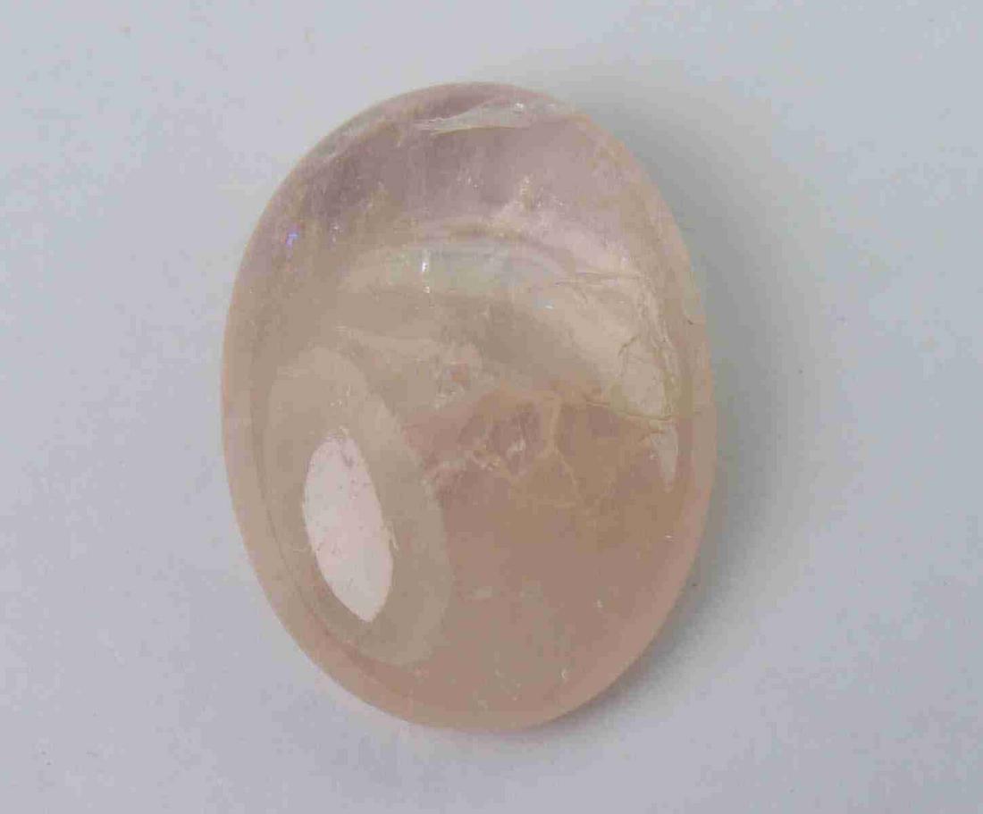 4.34 cts Natural Morganite: No Reserve! Gemstone : Natural Morganite Shape and cut : Oval cabochan Weight : 4.34 Carats Measurements : 14x10 mm Color : Peach Transprancy : Transparent Treatment : No Treatment Origin : India Clar
