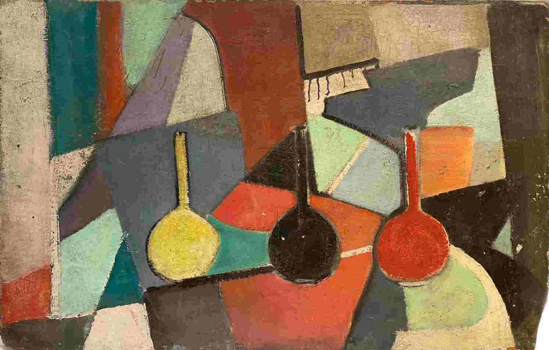 Oscar Thalinger Oil on Board (Attrib) (1 of 2)