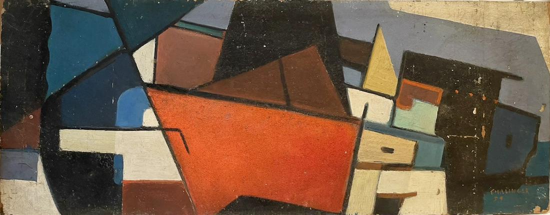 Oscar Thalinger Oil on Board (Attrib) (1 of 2)