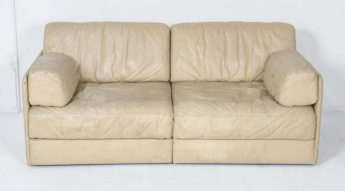 Rare Off-White De Sede DS-76 Sectional Two-Seat Sofa (1 of 7)