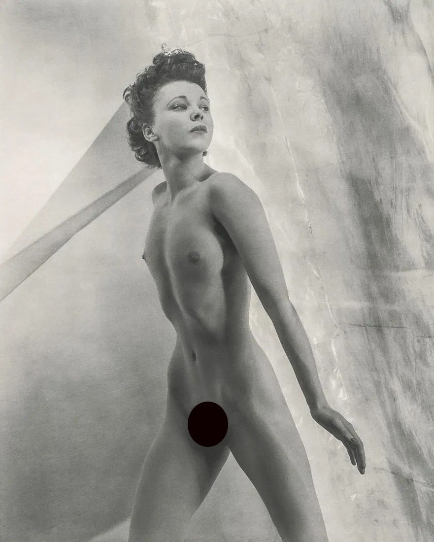 GEORGE PLATT-LYNES - Female Nude, 1936: Title: Female Nude, 1936 Artist: Platt-Lynes, George Medium: Photo Litho, 1993, USA Dimensions: 6.75x8.4" Description: Heat Wax Mounted on 8.5x11" Conservation Board Artist Bio: George Platt-Lynes was