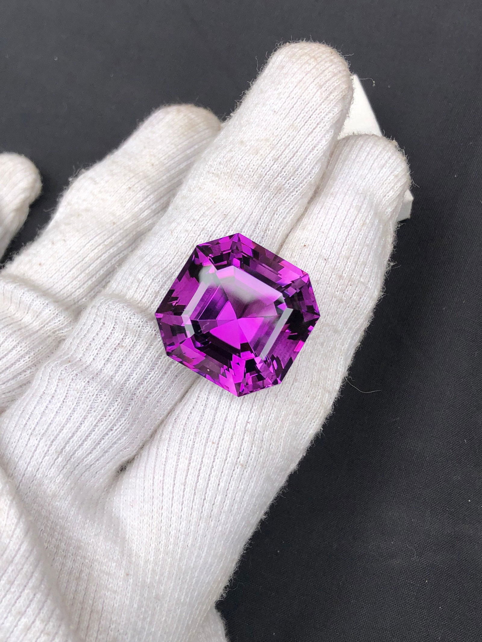 Amethyst Gemstone , Natural Amethyst Asscher Cut , Ring (1 of 4)