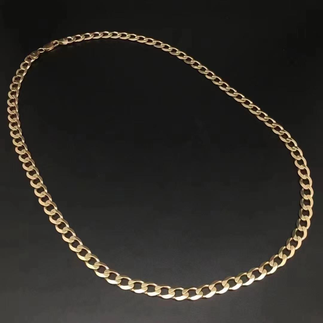 British Antique 9K Gold Necklace: Title: British Antique 9K Gold Necklace Materials: 9K Gold Additional Information: The British tanks antique 9 k gold necklaceWeight: 52.5 g Jinbiao stamp: 375Appearance in good condition, do manual w
