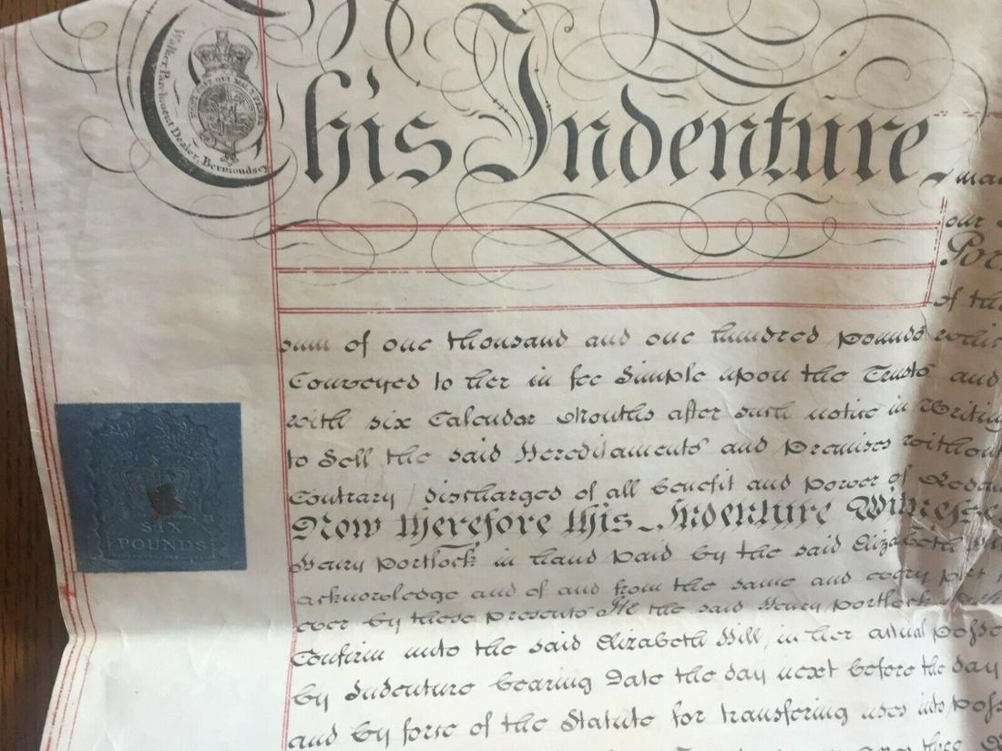 English Indenture Deed. Vellum. Gloucester. (1 of 11)