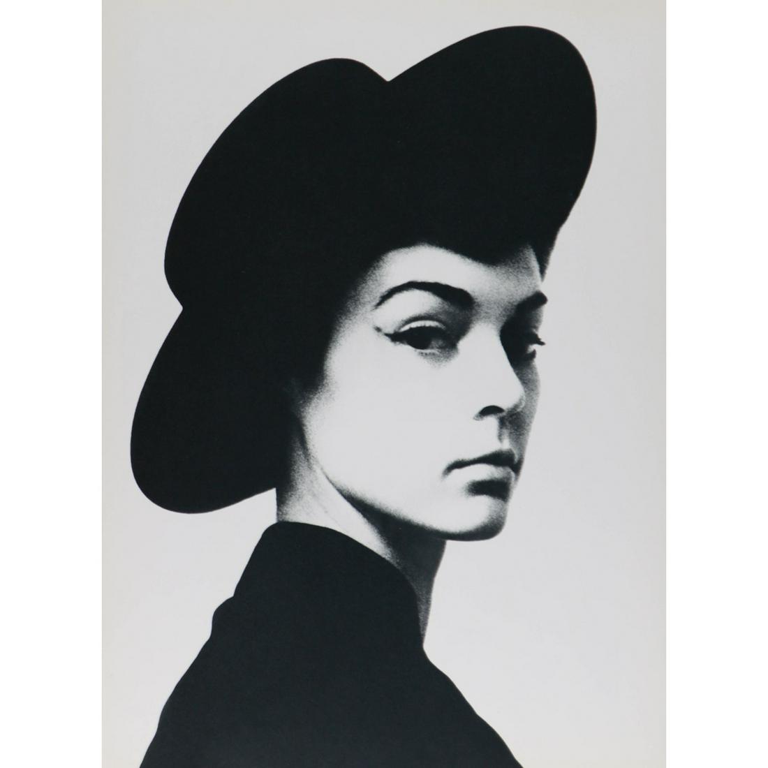 IRVING PENN - The gentleman-bullfighter's hat worn by: Artist: IRVING PENN Print Title: The gentleman-bullfighter's hat worn by Jean Patchett Medium: Sheet-fed Gravure Printing Date: 1960's Printed in Switzerland Image Size: 12 X 9 inches Irving Pennwas a