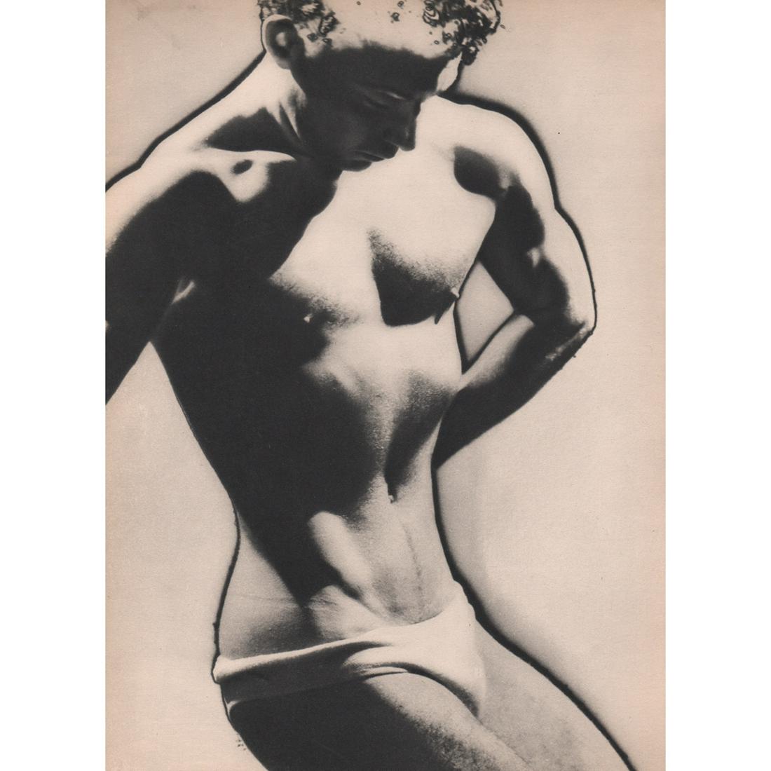 MAN RAY - Solarized Male Figure: Artist: MAN RAY Print Title: Solarized Male Figure Medium: Sheet-fed Gravure Printing Date: 1930's Printed in France Image size approx: 11.75 x 8.5 inches Man Ray, original name Emmanuel Radnitzky, wa