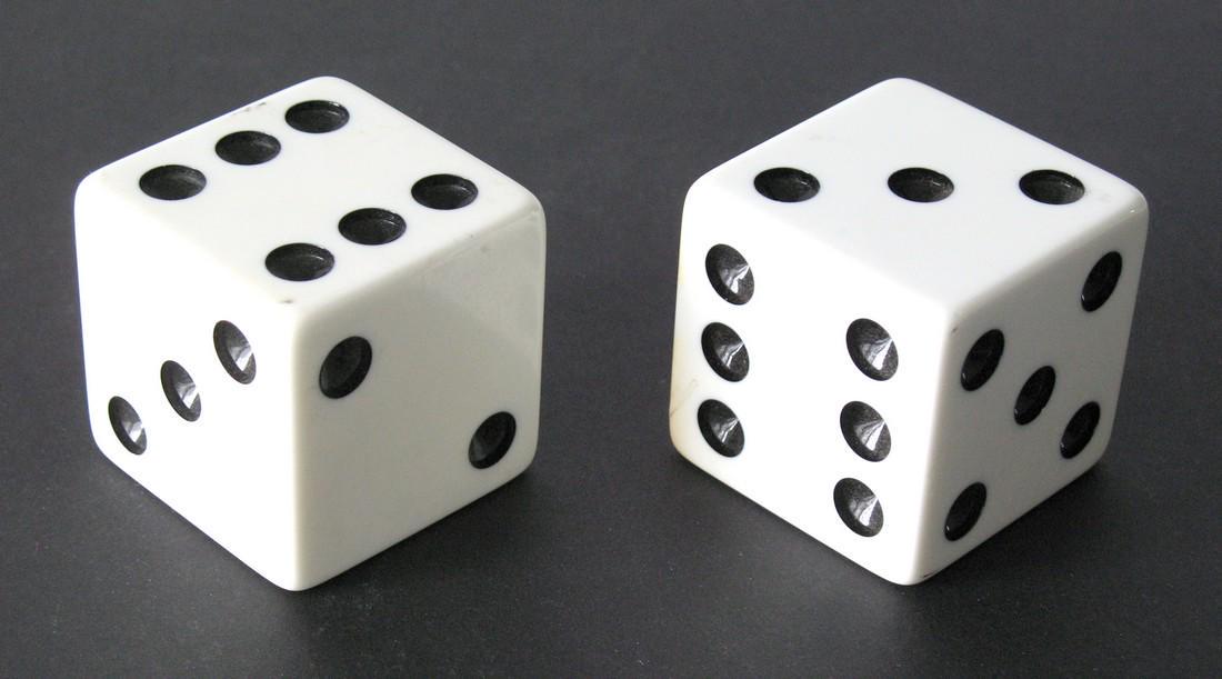 Vintage pair of Mid-Century folk art dice. (1 of 2)